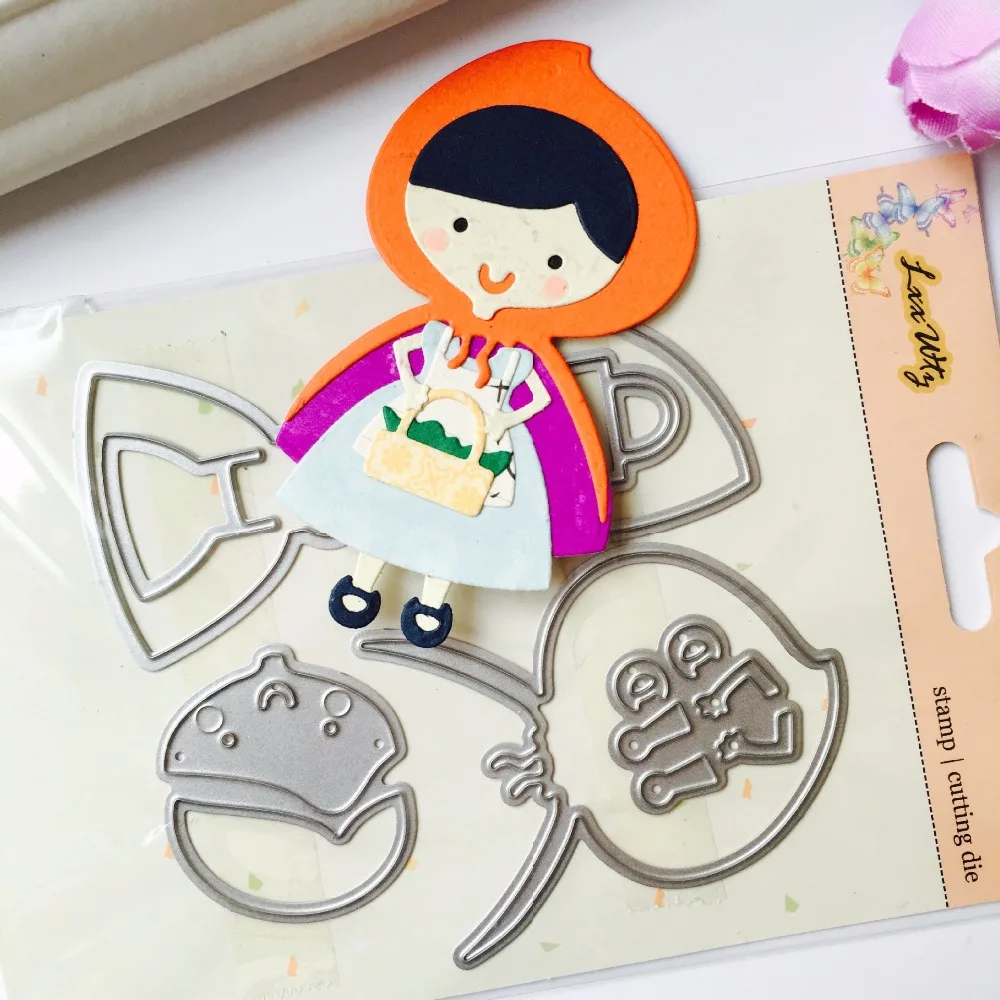  Girl METAL CUTTING DIES Puzzle Girl build up Scrapbook card invitation paper craft party decor embo - 32867785894