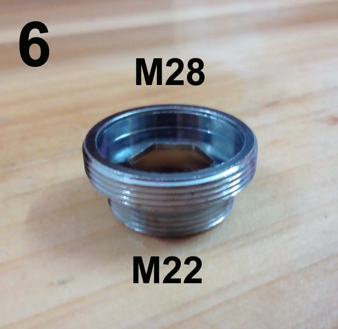 Color : M18 to M22 16 18 20 22 24 28 mm hembra o macho de rosca del grifo de Cambio adaptador a M22 fregadero cocina 