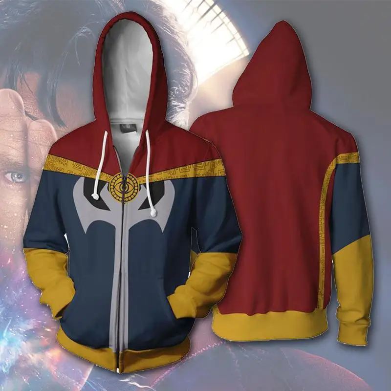 

Dr. Strange Infinity War Hoodie man zipper hoodies top sweatshirt jacket Coat For Adult Man