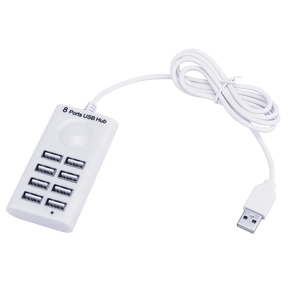 

Ouhaobin Usb 2.0 Hub Support 2TB HDD Slim Size USB2.0 Hi-Speed 8-Port 480Mbps Hub Wire Length 1m For Tablet YE4.22