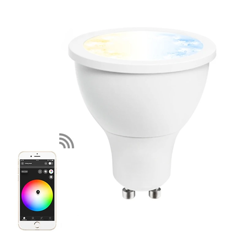 

CLAITE GL-S-004Z AC100-240V Zig.Bee ZLL Smart APP Control WW CW GU10 5W LED Spotlight Bulb Cool White and Warm White LED Bulb