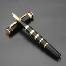 Стиль перьевая ручка Hero Роскошный Матовый Черный 6 золотая ручка с кольцом передовая подарочная ручка офисные принадлежности