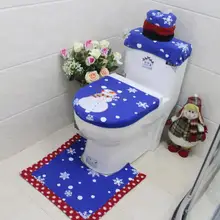 Рождественские украшения для дома 3 шт./компл. Королевский синий снеговик белый круг вышивка Рождественский Декор