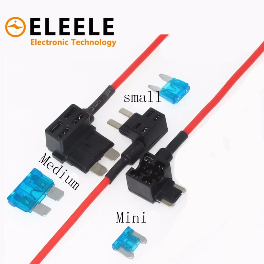 12V Fuse Holder Add-a-circuit TAP Adapter Micro Mini Standard ATM APM Blade Auto Fuse with 10A Blade Car Fuse with holder PN35