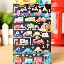 Новые милые цвета дизайн автомобиля и автобуса Декор ПВХ наклейка скрапбукинг украшения этикетки оптом