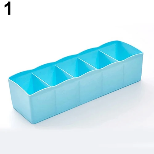 5 Compartment plastic box Socks Underwear Bra Tie Drawer Storage Box Clothes Organizer Case storage box organizer metal box