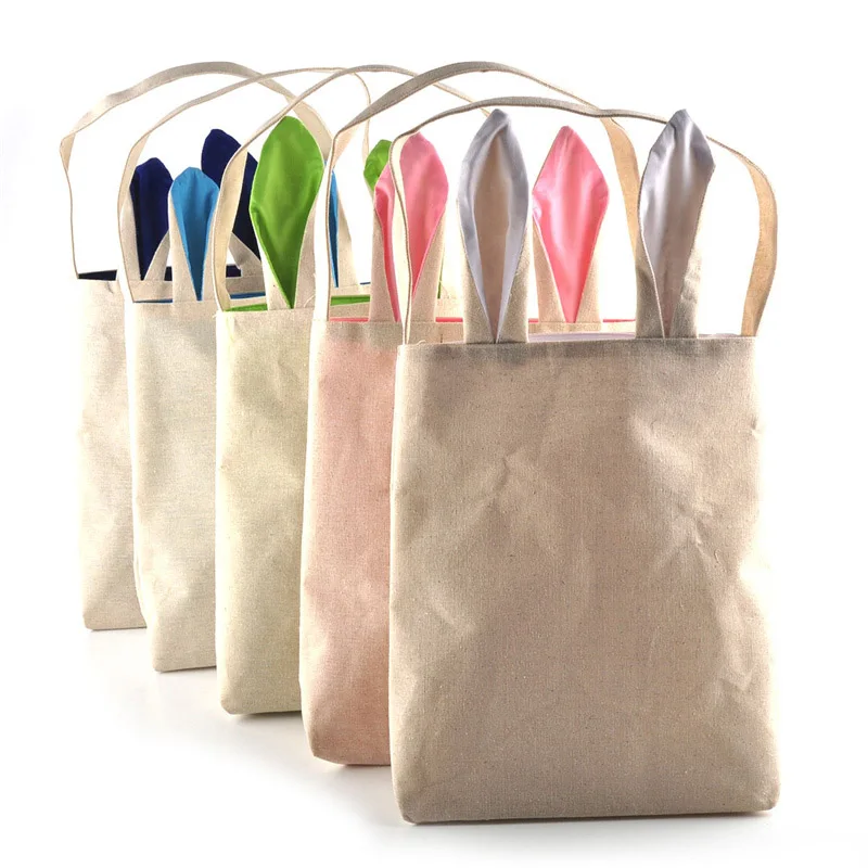 Practical Cloth Easter Bunny Ears Gift Bag Box Costume