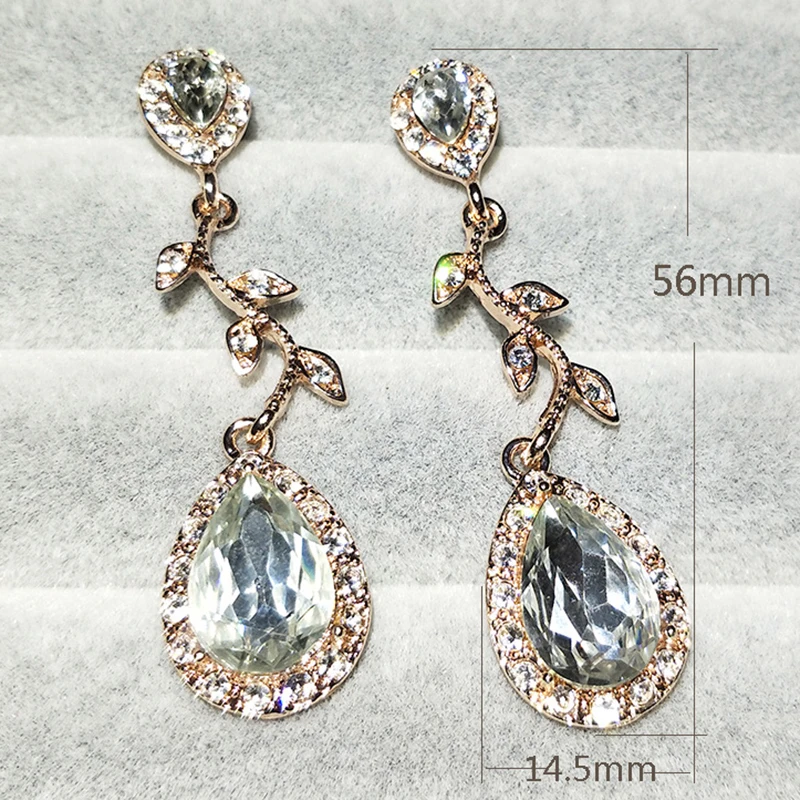 New-Trendy-Water-Drop-Earring-Rose-Gold-Sliver-Drop-Earrings-For-Women-Wedding-Engagement-Party-Birthday (2)