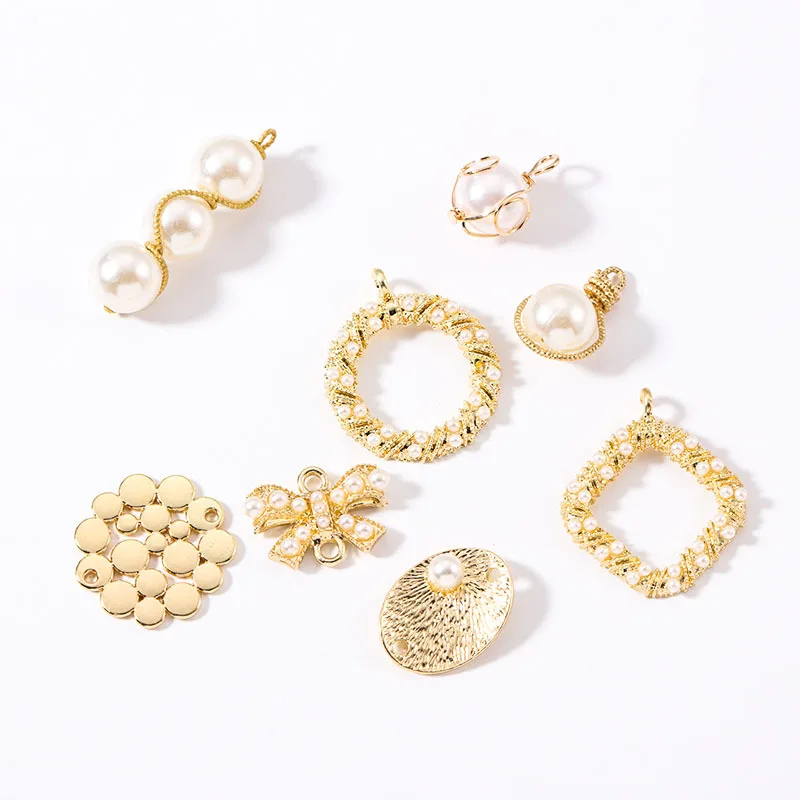 

SEA MEW 30 PCS Fashion Metal Alloy Gold Earrings Pendant Charm For Jewelry Making