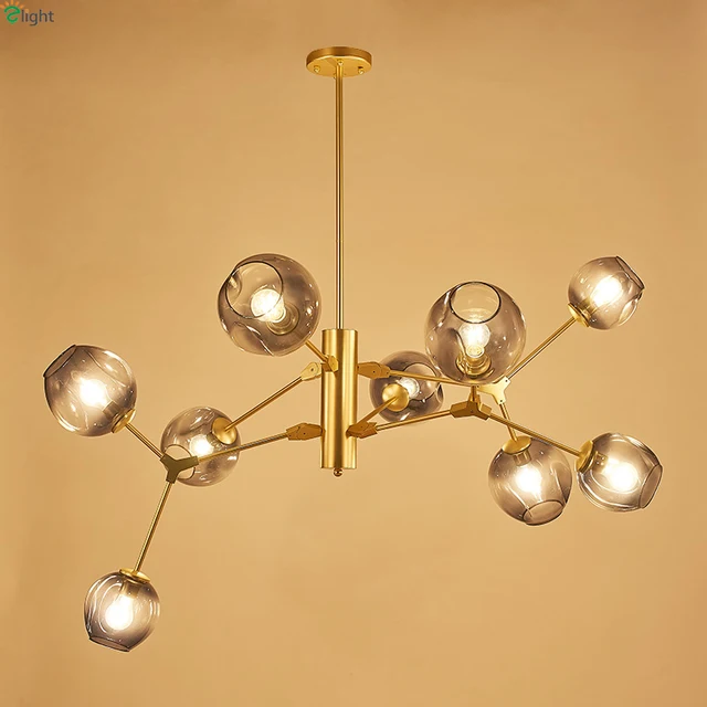 Nordic Gold Metal E27 Led Pendant Chandelier Lighting Lustre Glass ... Nordic Gold Metal E27 Led Pendant Chandelier Lighting Lustre Glass ...