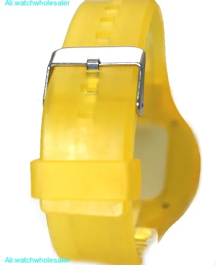 DW363D Chronograph Date Alarm BackLight Silicone Yellow Band Women Digital Watch