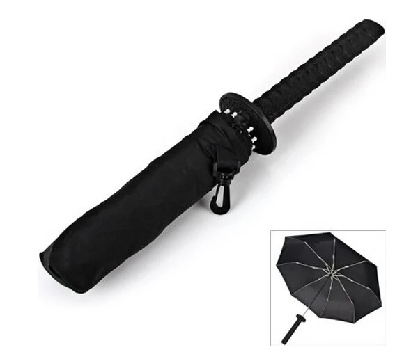 Новое прибытие самурая Катана форма зонтик разработан с удобным самурайский меч с рукояткой(черный