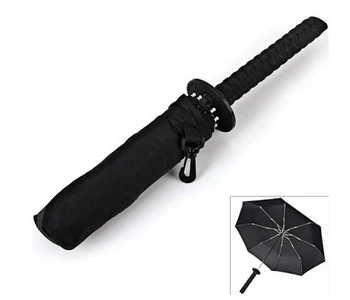 

1pc New Arrival Samurai Katana Shape Umbrella Designed with Comfortable Samurai Sword Handle (Black)