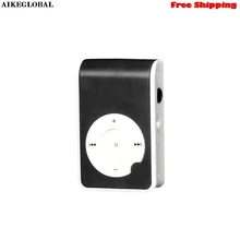 AIKEGLOBAL Hifi мини металлический USB MP3 плеер с зажимом Поддержка Micro SD TF карта музыкальный медиа Прямая