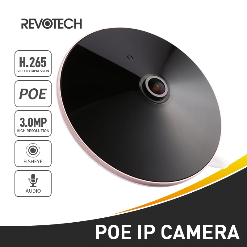 

H.265 POE Audio FHD 3MP Fisheye IP Camera 1296P / 1080P Night Vision Panoramic 18 LED IR Security ONVIF P2P IP CCTV Cam
