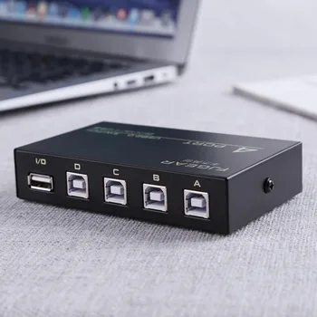 

USB 2.0 4 Ports Share Switch Switcher Selector Box Hub Sharing Switch Adapter For PC Scanner Printer