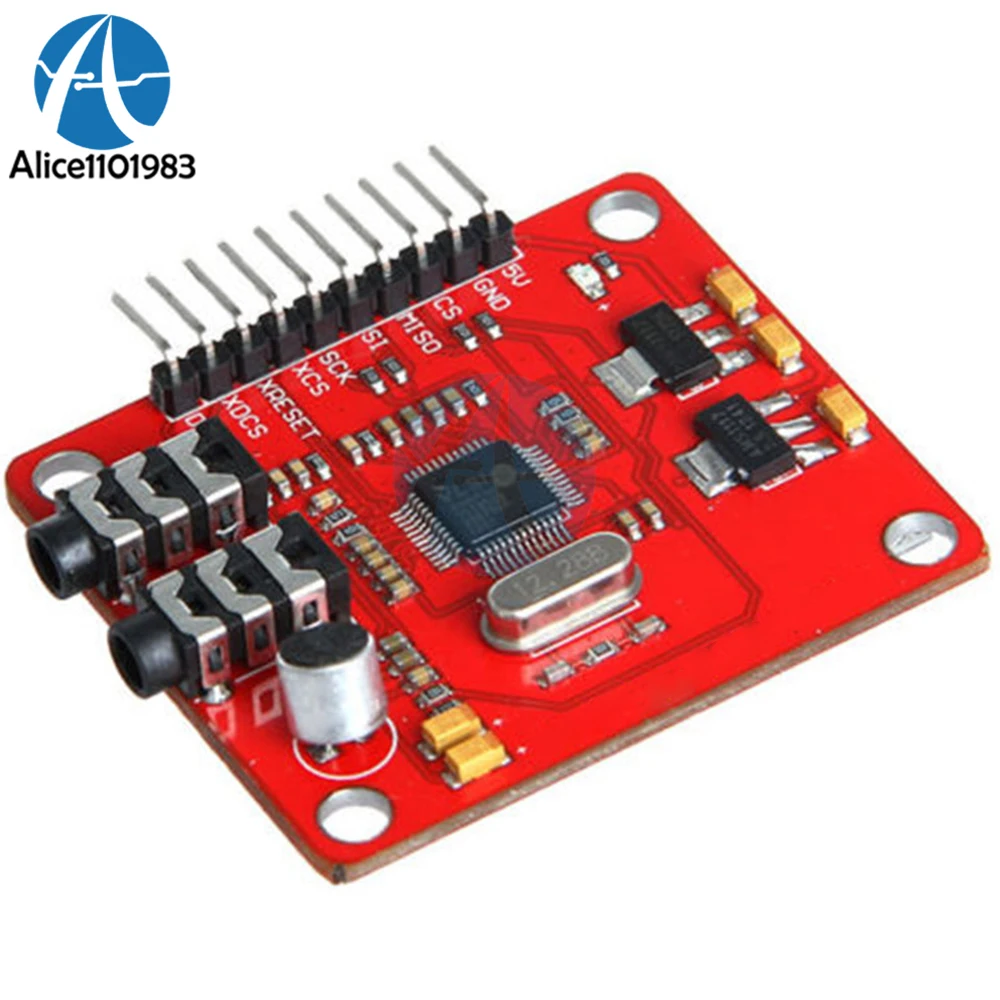 

VS1053 MP3 Module With SD Card Slot VS1053B Ogg Real-time Recording for Arduino Stereo Output and Mic Port 5V AMS1117 DIY KIT