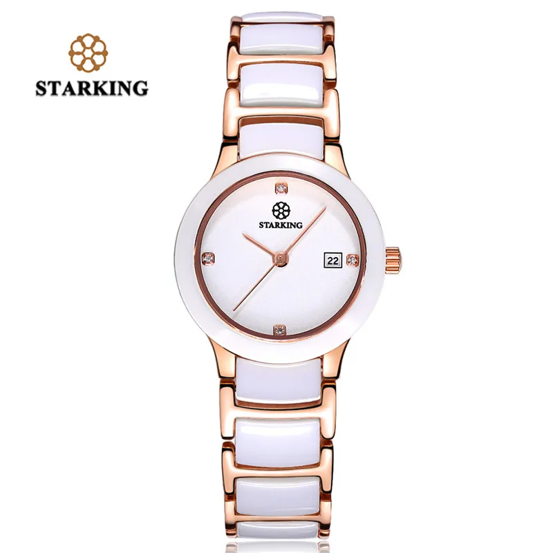 

STARKING Watches Quartz Women Wristwatch Ceramic Watch Strap Elegant reloj Lady Simple Fashion Clock Gifts for Female