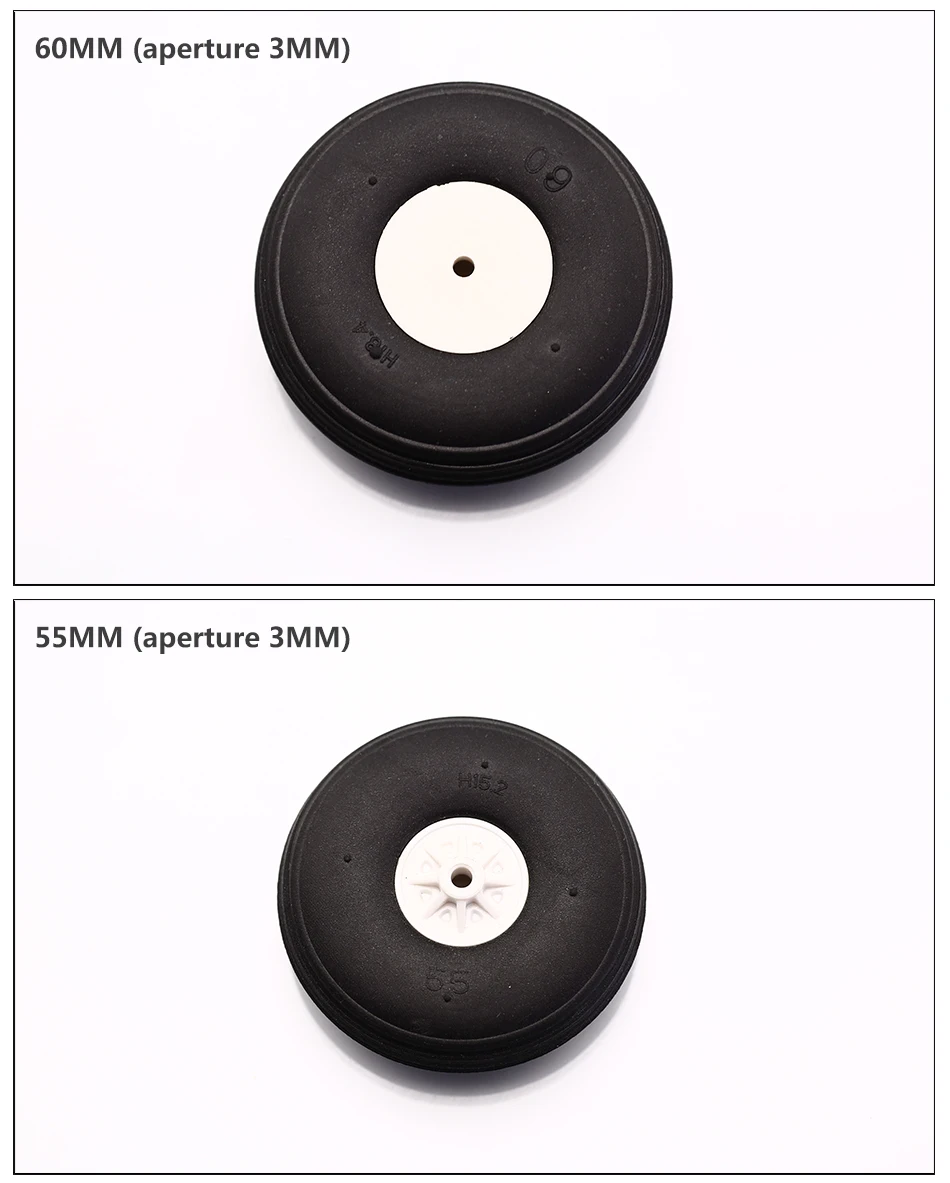 2 шт./лот MD колеса резиновые PU пластик ступицы Диаметр 35/40/45/50/55/60 мм для RC Самолет запасные части