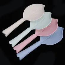 1 шт. прекрасный белый фарфоровый ящик для яиц Пшеничная солома Пластиковая форма листьев антипригарная рисовая ложка кухонные инструменты 4 цвета антипригарный рис