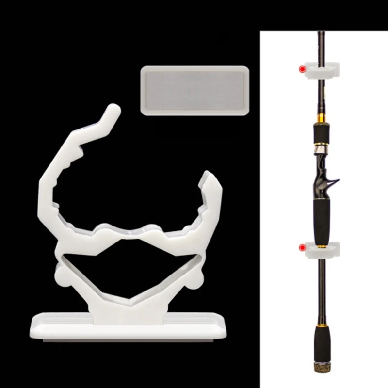 

2019 2pcs/set Fishing Truss Fishing Rod Rack Strong Adhesive Lock Fishing Rod Bracket Wall Paste Buckle Self-adhesive DIY Fi
