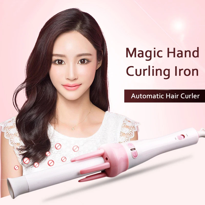 Automatic Hair Curler Wand Hot Ceramic Auto Rotating Beach Waver