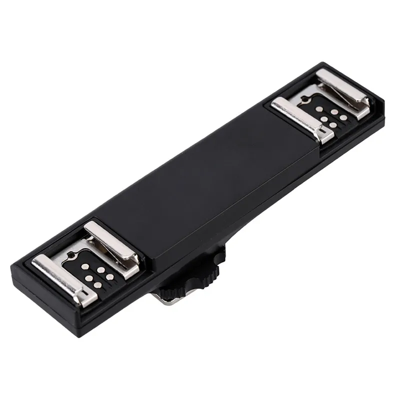 SUPON Dual Hot Shoe Bracket Splitter Adapter For Camera Flash Speedlite Canon 7DII 70D 5DR 5DRS