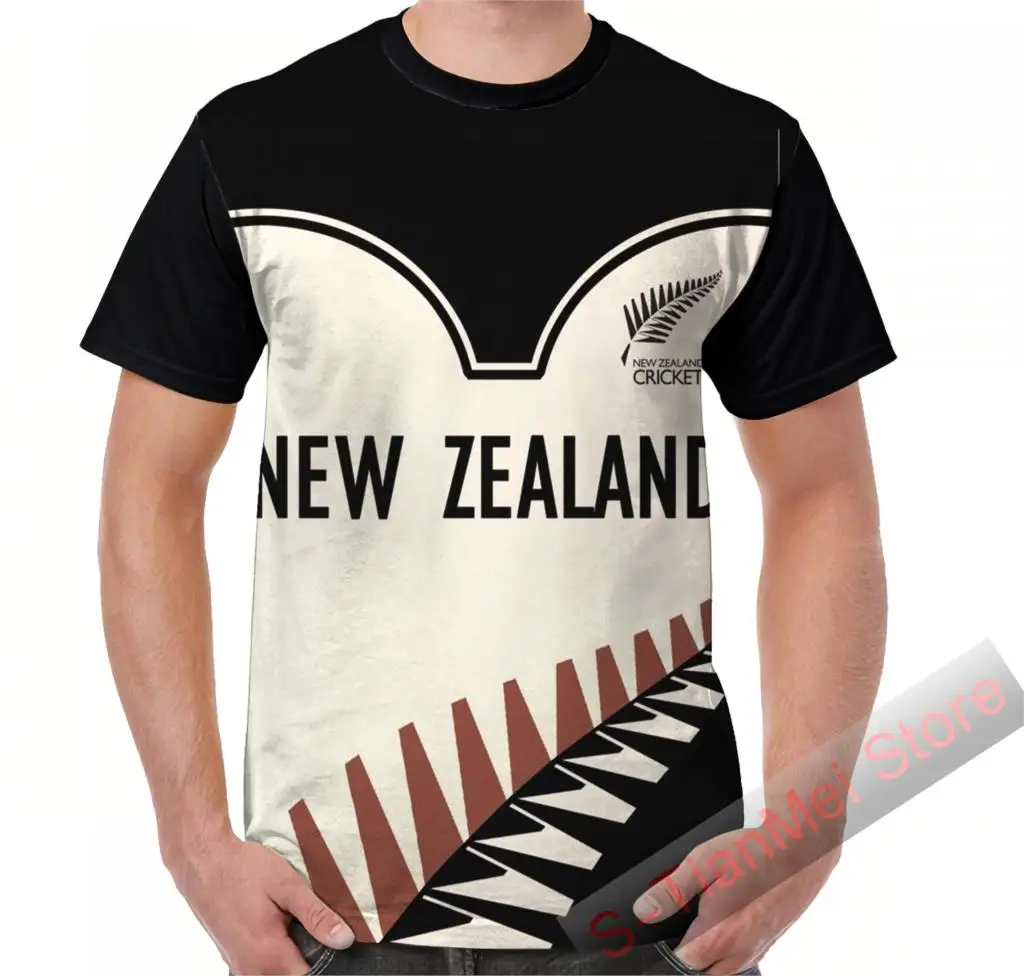 Летняя графическая футболка, мужские топы, футболки, Новая Зеландия, крикет, принт, Женская забавная футболка с коротким рукавом, повседневные футболки