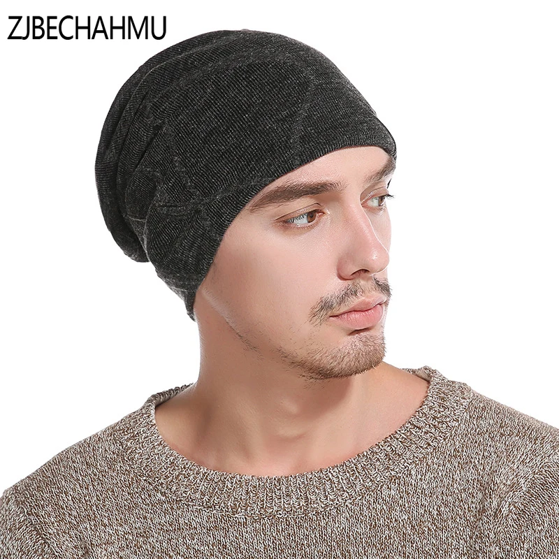 Новый мужской капот Шапочки осенняя и зимняя шапка Skullies шляпы для мужчин женщин