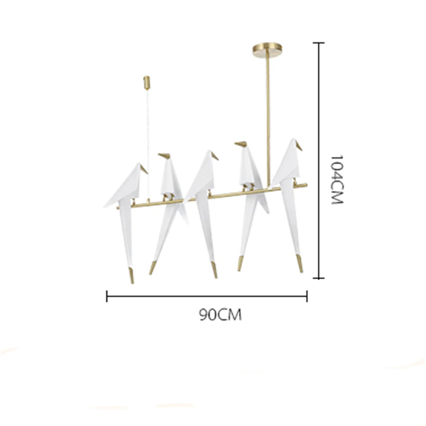 Блеск светодиодный современный птица светодиодный подвесные светильники Спальня Гостиная подвесной светильник, подвесной светильник в металлическом каркасе декор дома Suspendu - Цвет корпуса: 9