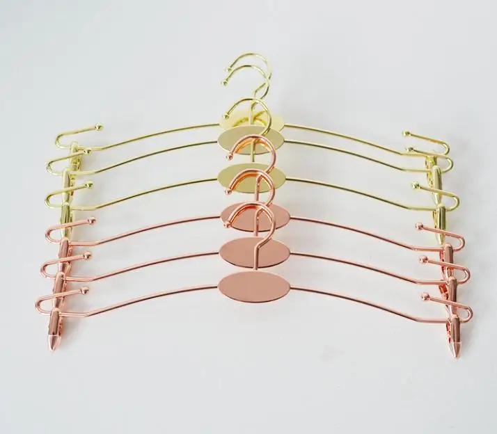 금속 브래지어 옷 걸이 라운드 후크 속옷 란제리 건조 랙 빨래 집게 28cm 로즈 골드 SN2446