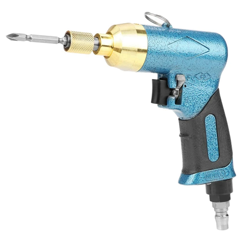 

Pneumatic Screwdriver, Industrial Handhold Air Straight Pneumatic Screwdriver Screw Bit 5H 8000Rpm
