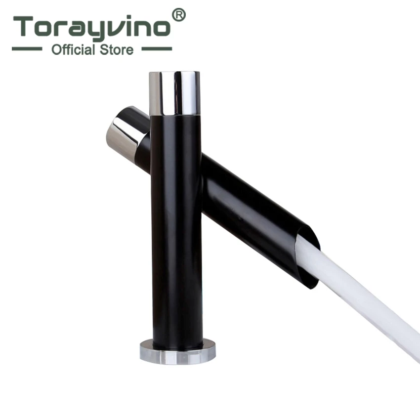 

Torayvino Luxury Waterfall Oil Rubbed Bronze Faucets Single Handle Faucet Wash Basin Mixer Sink Mixer Tap Power Deck Mounted