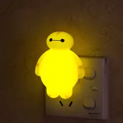 США Plug новинка ночник Baymax Большой Герой 3 Вт Luminaria белый зеленый красного цвета Lava лампа для детей Спальня украсить