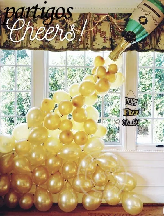 

51pcs/lot Large Size Champagne Wine Bottle Balloon 3.2g Pearl Gold Latex Balloon Tassels Wedding Birthday Party Decor Supplies