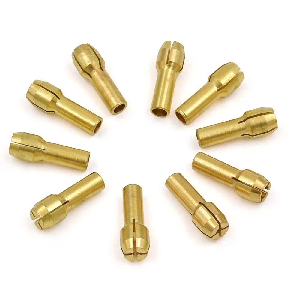 Buy 10Pcs Mini Brass Drill Chucks Collet Bits 0.5 3