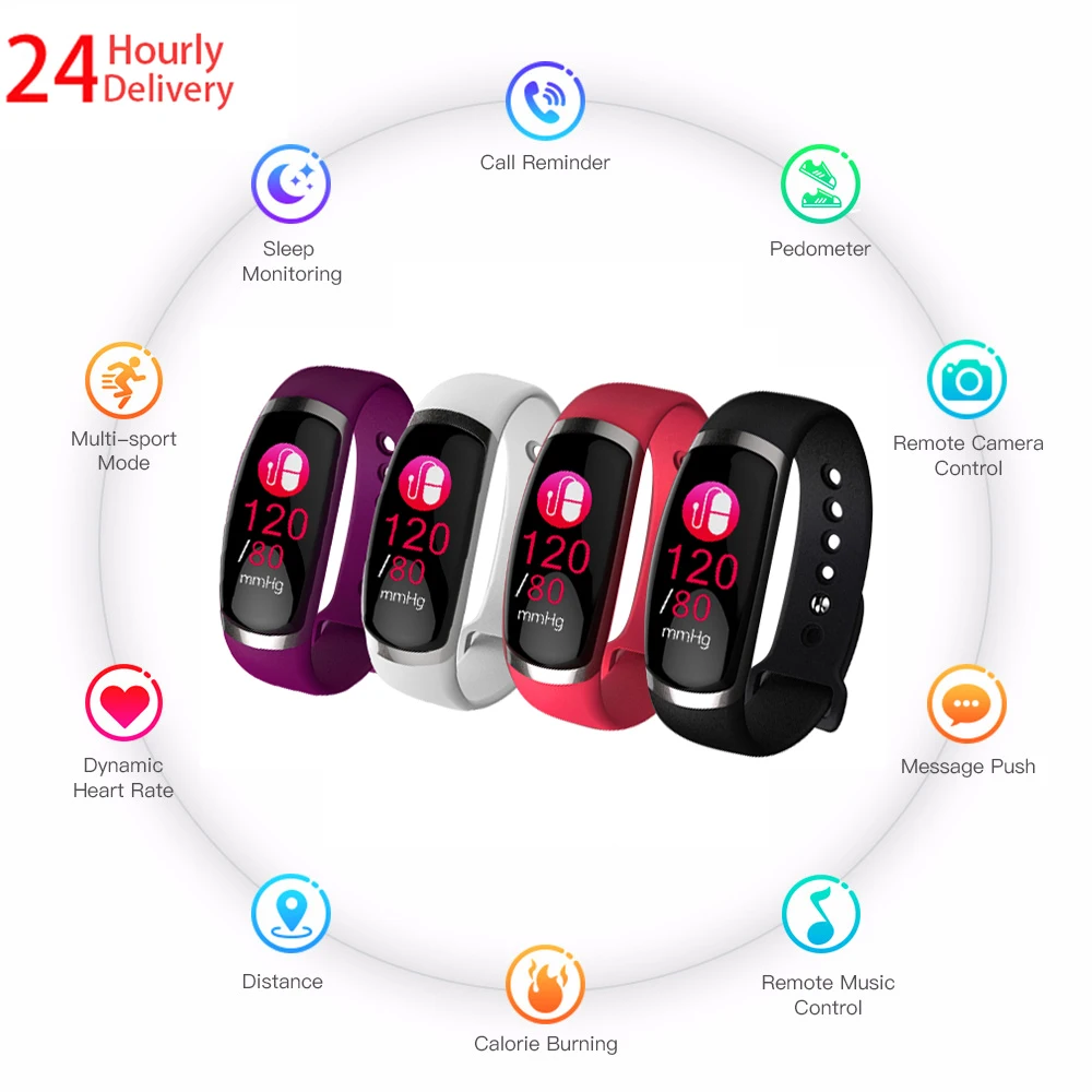 Smart Band Blood Pressure Watch Fitness Bracelet Sport Men Women Usb Charging Android Sleep Ip67 Waterproof Tracker | Электроника