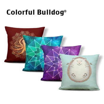 

Personalized Geometric Cartoon Character Pillow Set Raccoon Giraffe Decorative Pillow Farmhouse Sofa Cushion Covers Polyester
