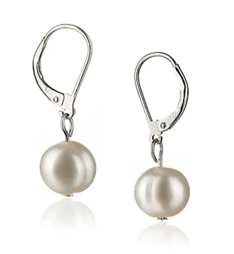 

Wholesale price 16new ^^^^10mm Long White Pear Pearl Drop Earring 925 Sterling Silver Post Jewelry