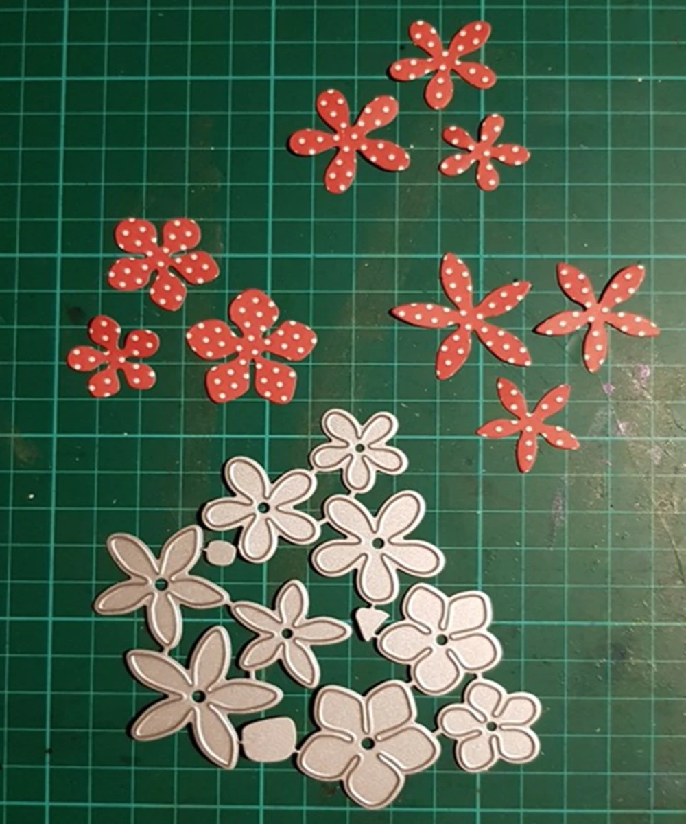 4 Pieces Flowers Cutting Dies 2019 Metal Stencil Template Flower Mould for DIY Crafts Scrapbook Album Paper Card Embossing