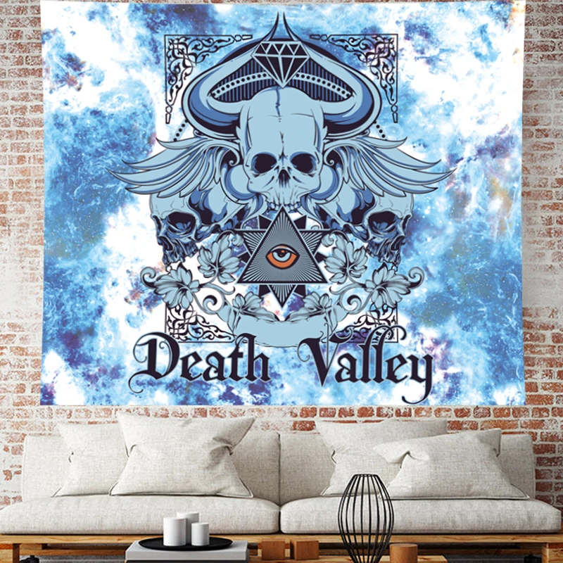 

Psychedelic Punk style skull Hip hop Painting hippie Bison wall towel goblen Yoga Mat hippies Home Decor Wall Hanging Tapestries