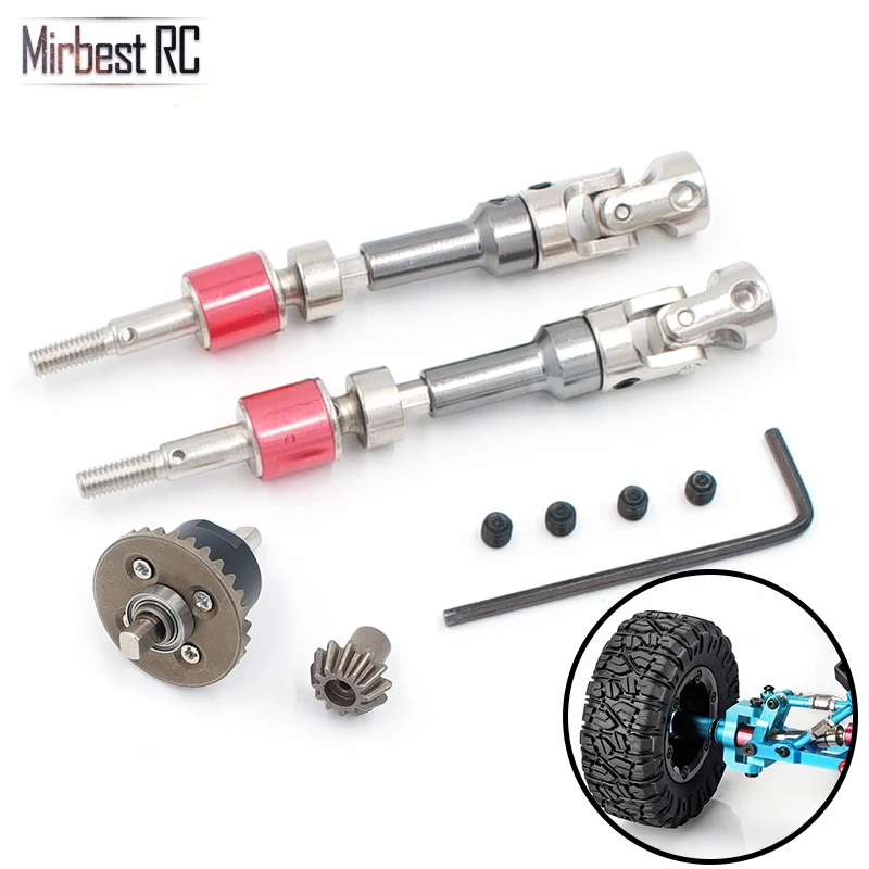 

Mirbest RC DIY Parts for WLtoys 12428 12423 Upgraded metal front wheel drive shaft Front Turn CVD Alloy Drive Shaft 12428-0090