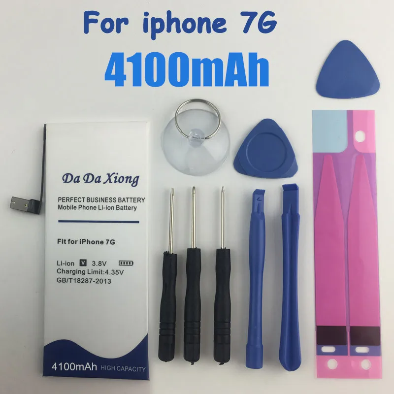 

High Capacity 4100mAh Battery For Apple iPhone 7 7G for iphone7 battery With Repair Installation Tools as a gift