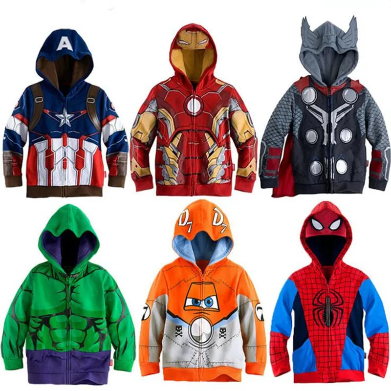 2019 Boys Hoodies Sweatshirts The Avengers Endgame Marvel Superhero Captain America Iron Man Thor H