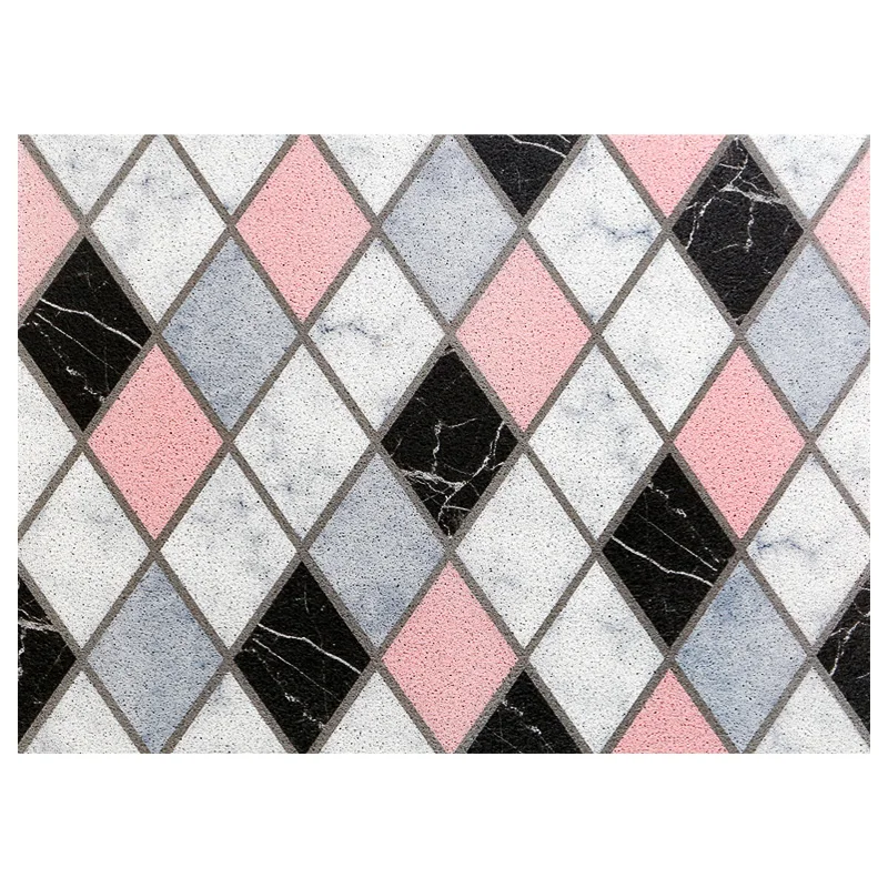 

Nordic INS Entrance hall carpet PVC wire loop mat Marble texture geometry Door mat Living room floor mat bathroom non-slip rug