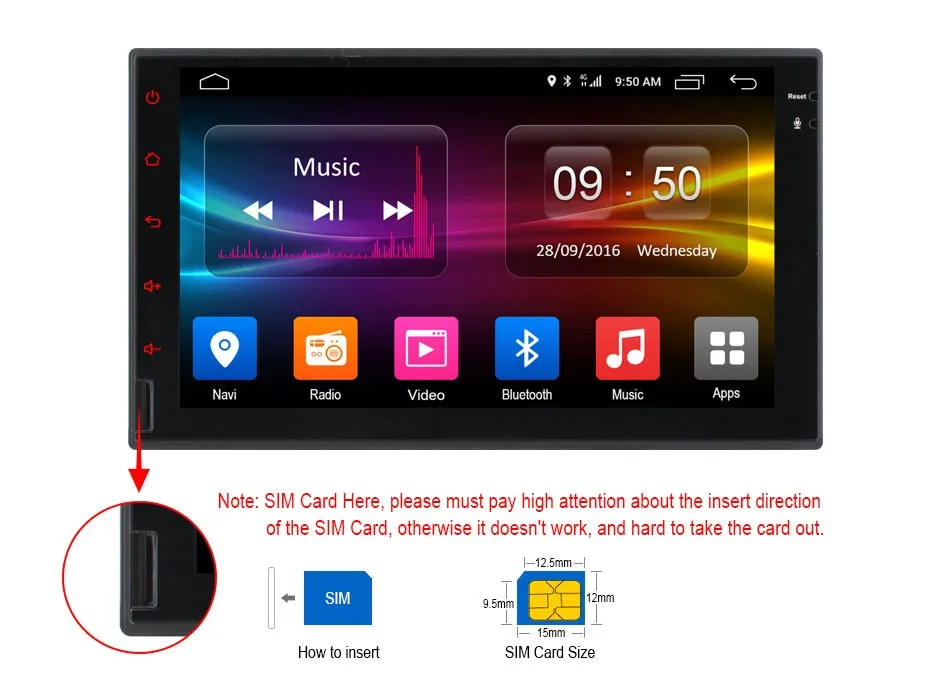 Clearance Eunavi 2 din Car DVD Android 6.0 2G RAM Support 4G LTE Network DAB+ DVR 7inch 1024*600 16G ROM 2 din Car Radio For Universal 0