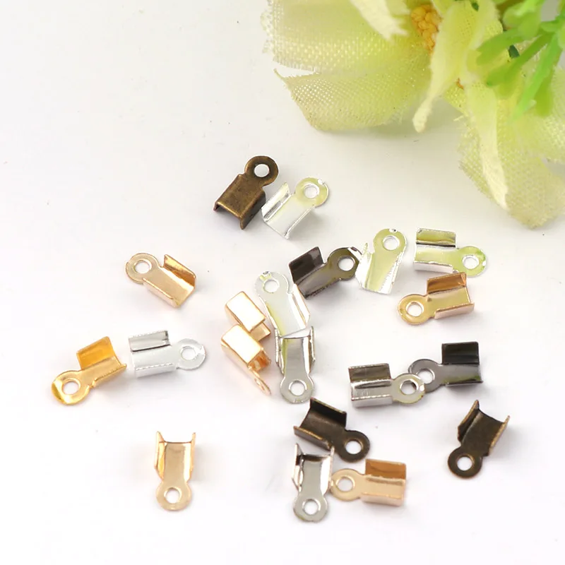 Buy 3x8mm Crimp beads cove clasps Cord End Caps String