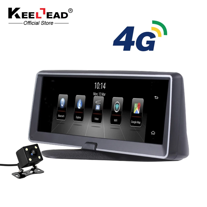 KEELEAD 4G Android 5 1 Автомобильный видеорегистратор с сенсорным экраном двумя