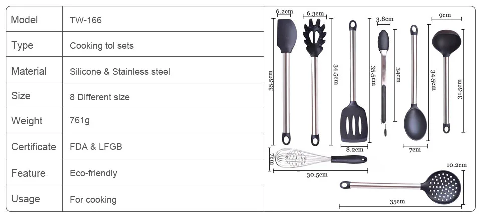 Black Set Of Steel Cooking Set