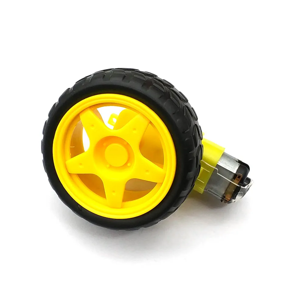 

1/2 Set Smart Car Robot Chassis Kit Mayitr DIY Plastic Tire Wheel Gear Motor